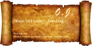 Oberleitner Janina névjegykártya